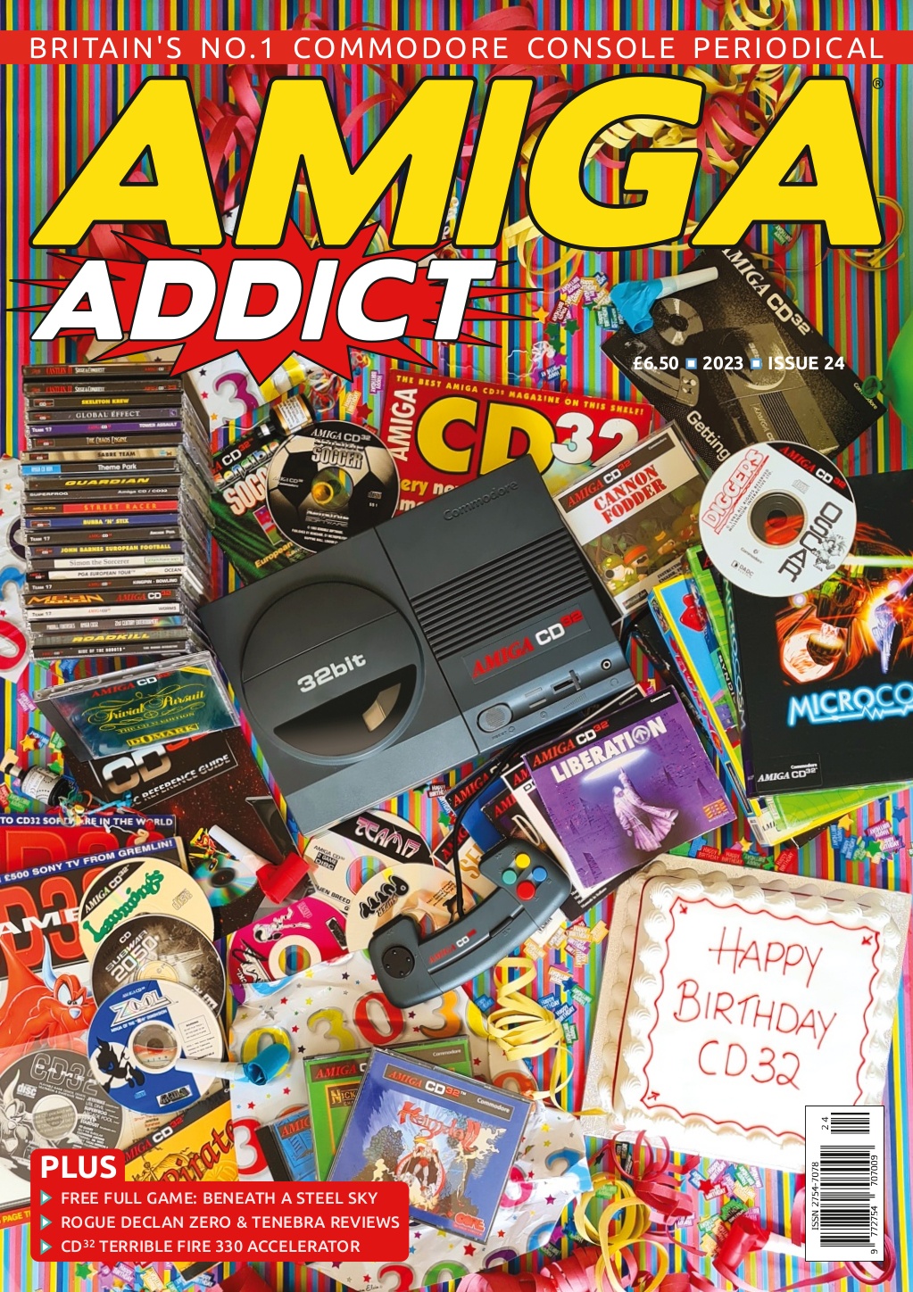 Amiga CD32 console 30th birthday - Amiga Addict magazine - Issue24 2023
